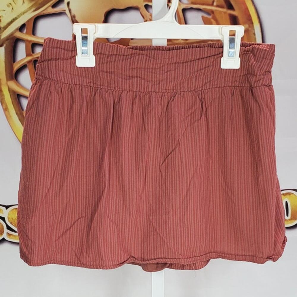 Love Notes Mauve Red Smocked Skort Size Large